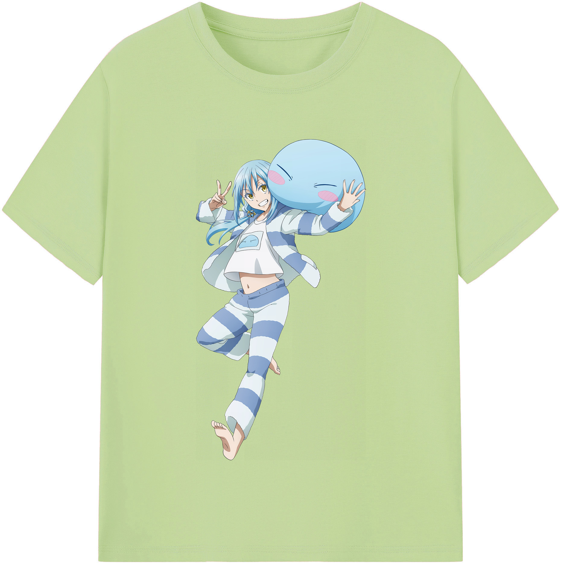 （画像用） 転スラ Regarding Reincarnated to Slime 綿100％半袖Tシャツ（フロントプリント）